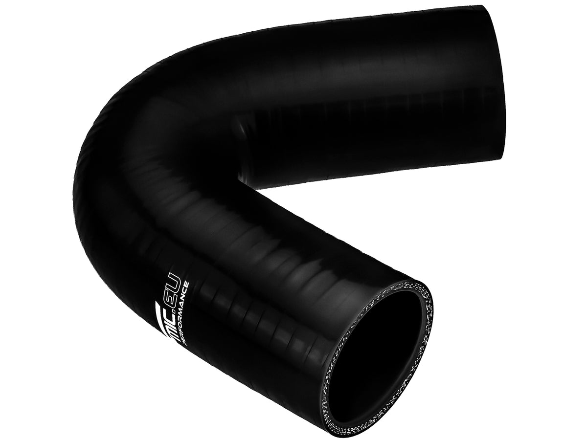 Codo de silicona 135' 76 mm negro
