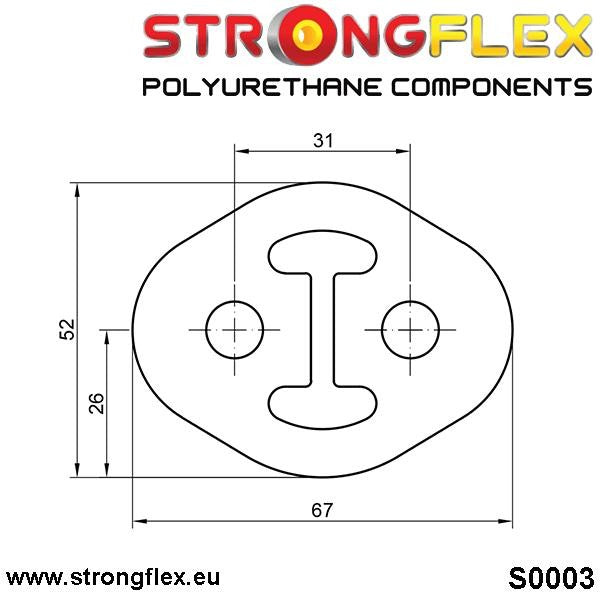 000003B: Soporte de escape 31 mm