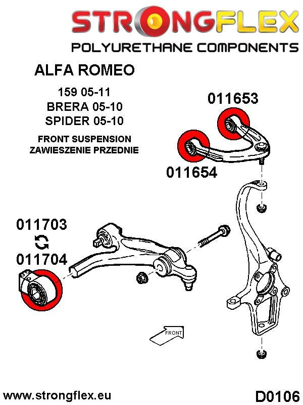 011703B: Silentblock trasero del brazo inferior delantero 46 mm