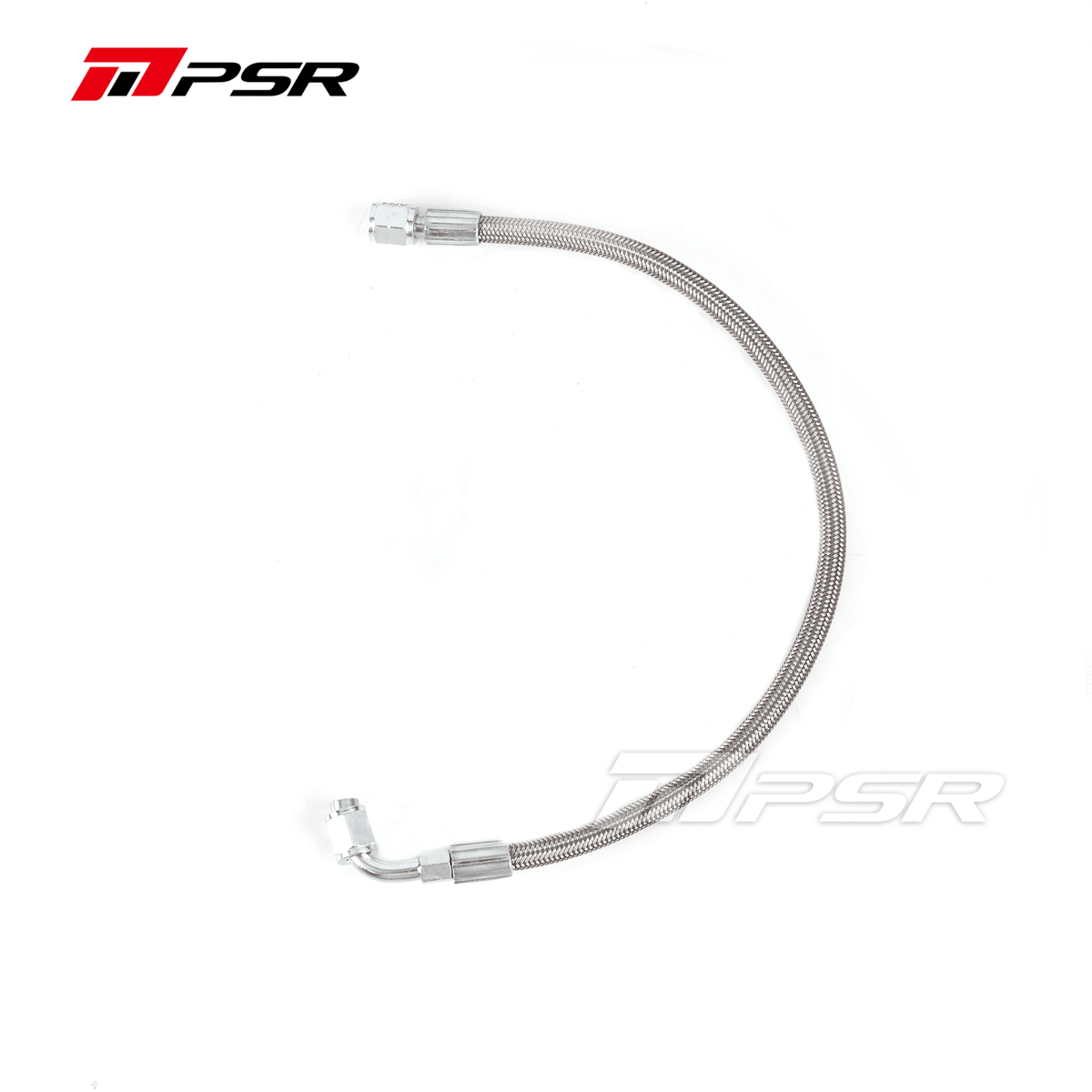 Línea de alimentación de aceite de turbo universal de alto rendimiento Pulsar PSR 4AN - 4AN, un extremo recto y otro a 90 grados, malla de acero 43 cm