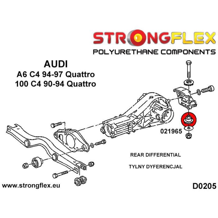 021965A: Rear differential - rear bush SPORT
