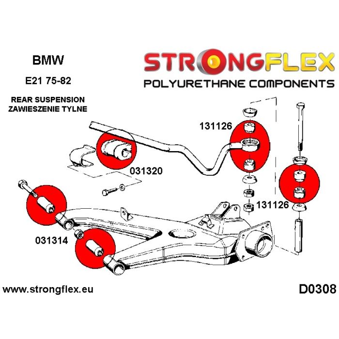 031320B: Rear anti-roll bar mounting bush