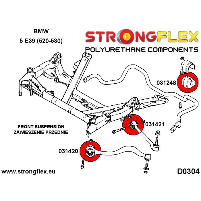 031421A: Front suspension swing arm sleeve DEPORTE