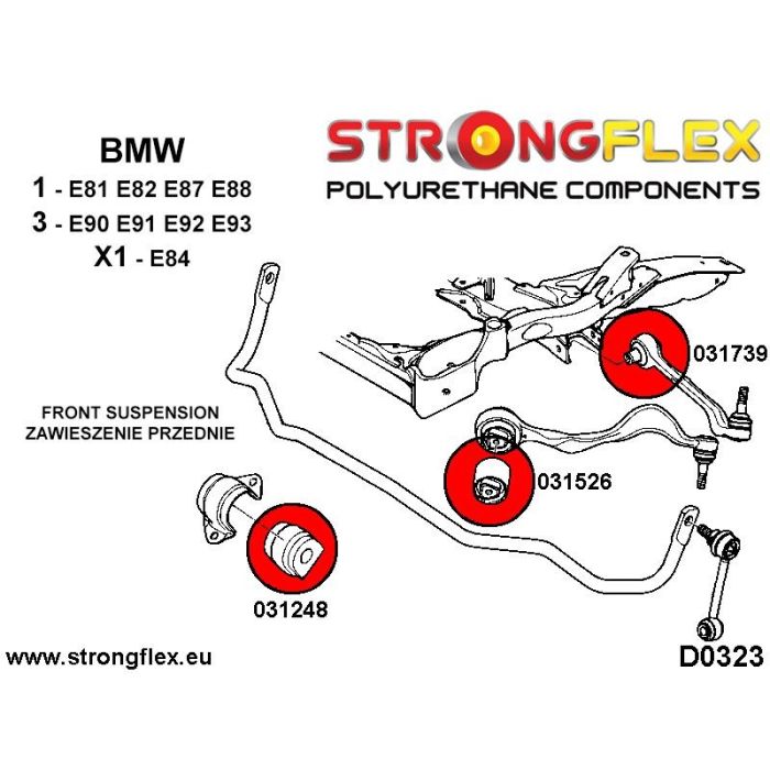 031526A: Front suspension arm bushing SPORT