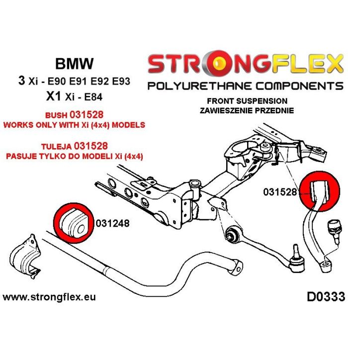 031528B: Front wishbone bush xi 4x4