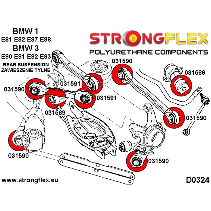 031589A: Inner rear lower wishbone bushing SPORT