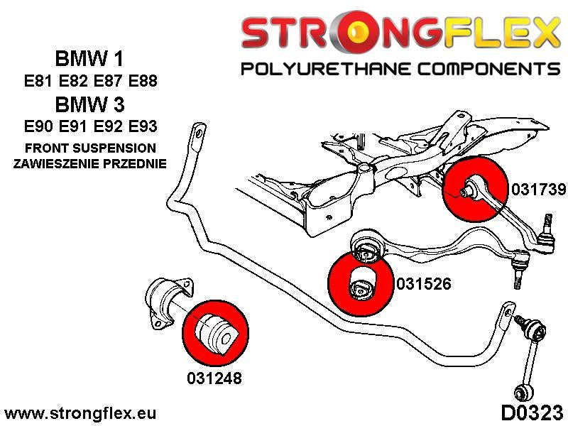 031739A: Silentblock de brazo de suspensión delantero SPORT
