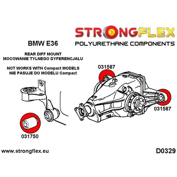 031750A: E36 SPORT Rear Differential Front Mounting Bush