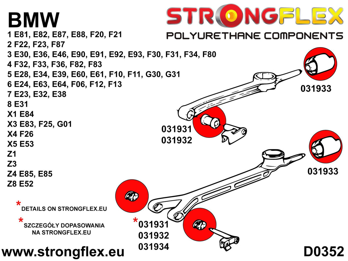 031933B: Silentblock trasero del brazo de cambio