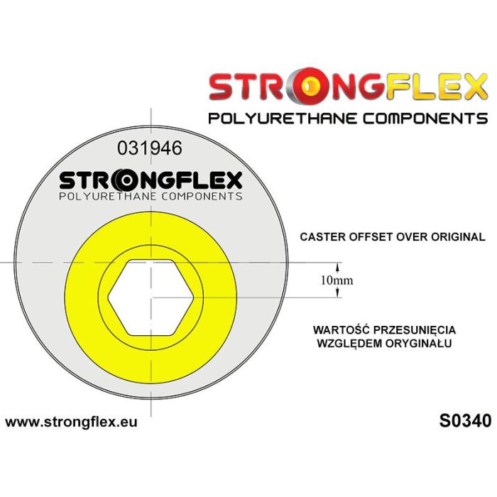031946A: Casquillos del brazo inferior delantero - excéntricos 66 mm SPORT