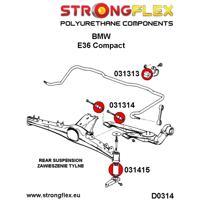 036108A: Complete SPORT suspension bush kit