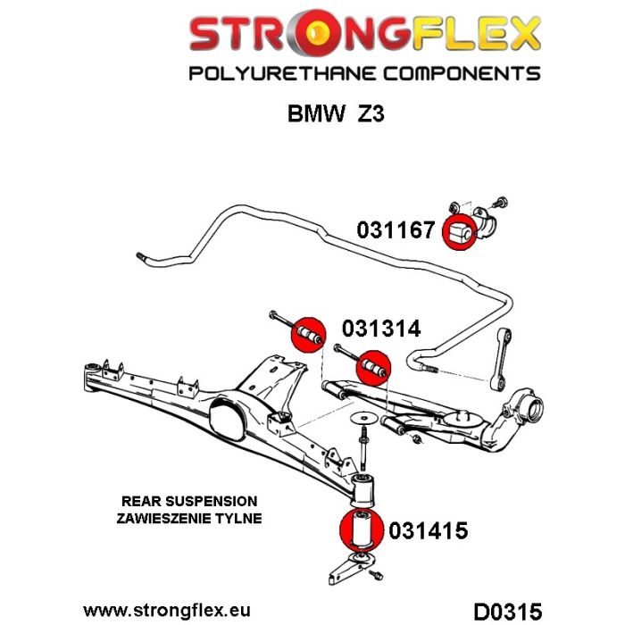 036110B: Complete suspension bushing kit
