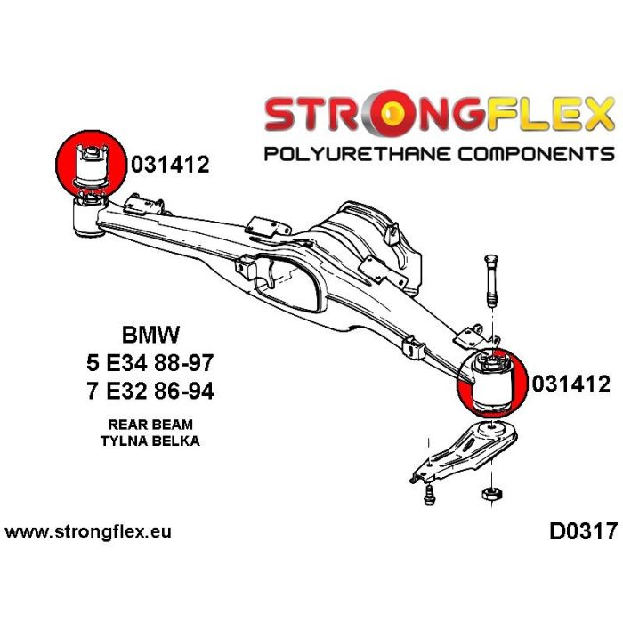 036172B: Rear suspension bushing kit