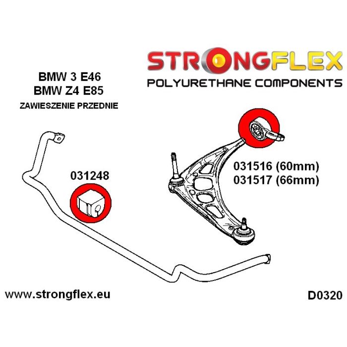036206B: BMW E46 suspension bushing kit