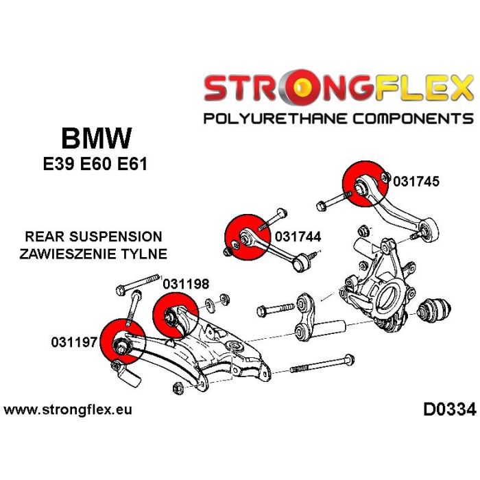 036233A: Complete Suspension Bushing Kit for E39 Sedan SPORT