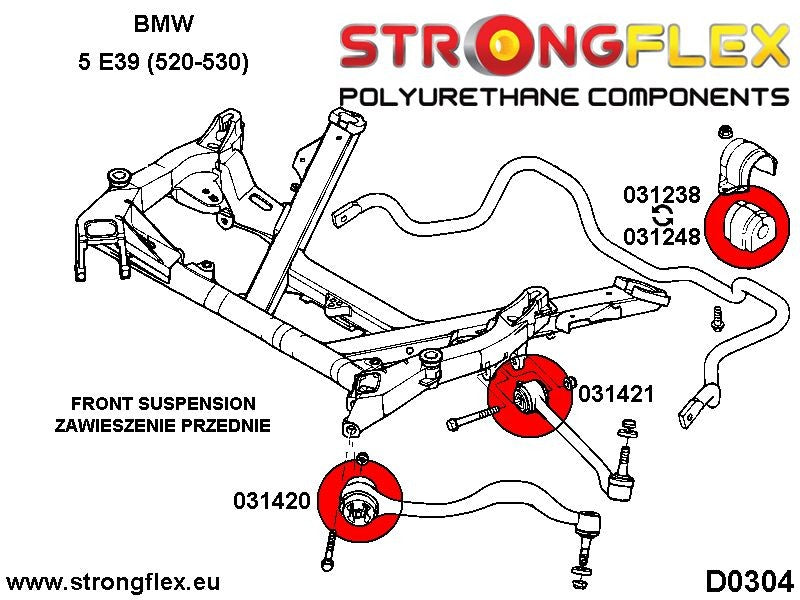 036234A: Kit completo de silentblocks de suspensión E39 Touring SPORT