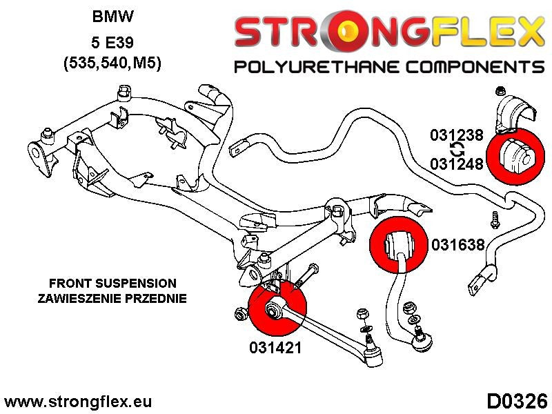 036234A: Kit completo de silentblocks de suspensión E39 Touring SPORT