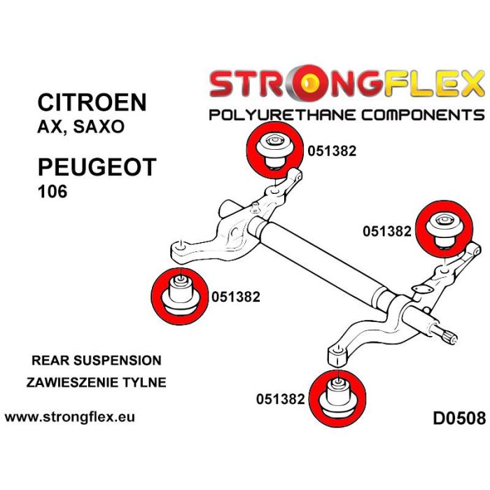 051382A: Rear crossmember bushing SPORT