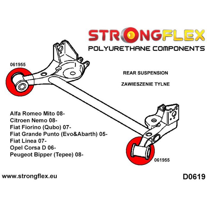 061955A: Rear axle bush SPORT