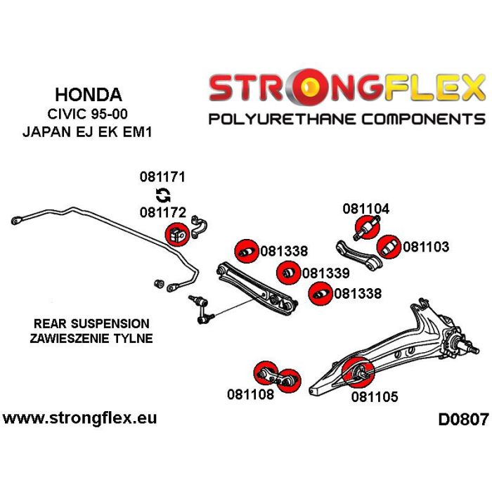 081105B: Rear trailing arm mounting bush