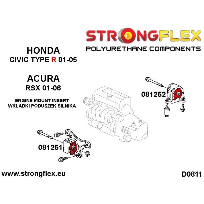 081252B: Rear engine mount inserts