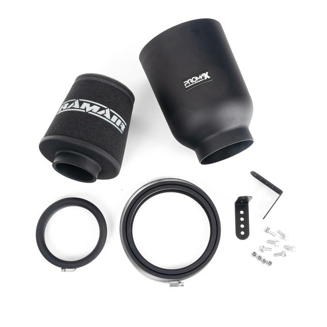 Ramair ProMax filtro de aire universal grande de espuma con cuello de goma de 76 mm en airbox cerrada