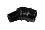 Adaptador racor acoplador 45° 1/2 NPT hembra-macho para manguera