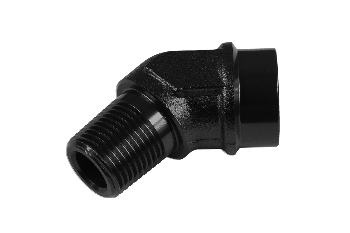 Adaptador racor acoplador 45° 1/2 NPT hembra-macho para manguera