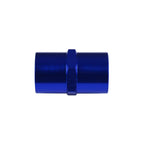 Oil Hose Adapter Fitting, 1/4 NPT Female to 1/4 NPT Straight Bushing, Blue.