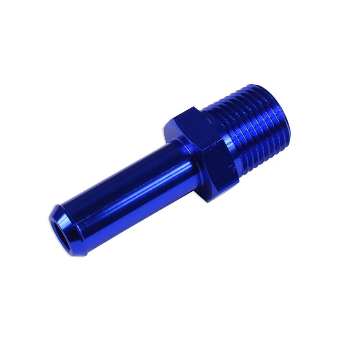 1/8 NPT to 6-7 mm (1/4) Quick-Connect Hose Adapter, Blue Fuel.