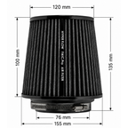 FMIC.Pro Conical Air Filter, length 100 mm, diameter 76 mm, blue.