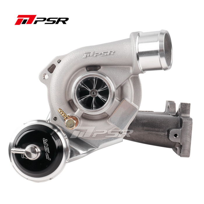 Pulsar PSR upgraded turbo with machined aluminum compressor wheel, bolt-on for 2016-2021 Polaris RZR XP Turbo, 4-4.5 psi actuator.