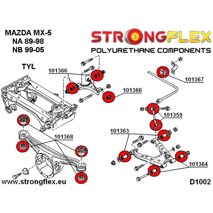 101363B: Rear lower inner suspension bushing