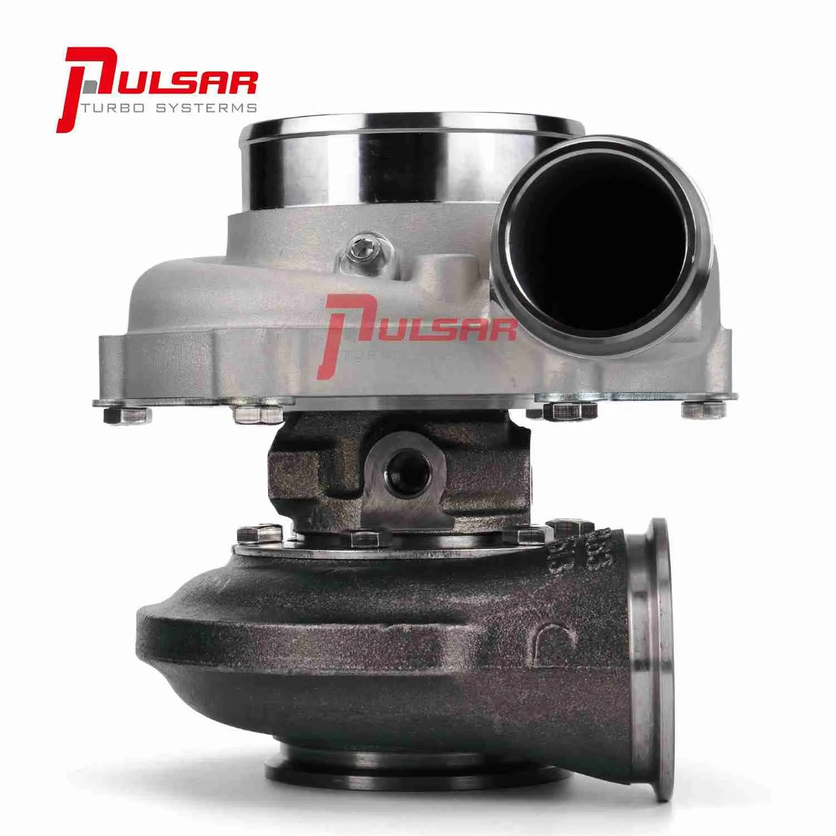 Turbocompresor Pulsar PSR 3067 Gen2 Dual Ball Bearing T51R MOD Dual V-Band 0,72 A/R IWG Actuador billet 11,6 psi con logo PSR
