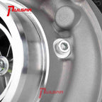 Turbo Pulsar PSR 3067 Gen2 with dual ball bearing T51R MOD, dual V-band 0.72 A/R, machined aluminum IWG actuator, 11.6 psi, with PSR logo.