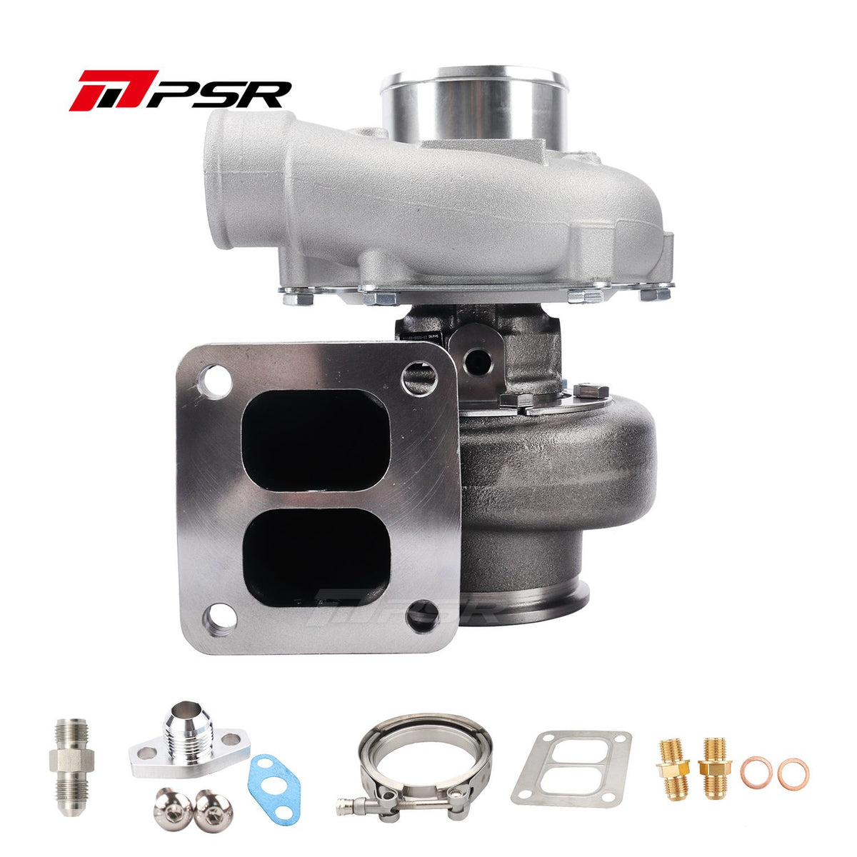 Turbocompresor Pulsar PSR 3576 Gen2 0,85 T4 entrada dividida salida V-Band 3" con rodamiento de bolas