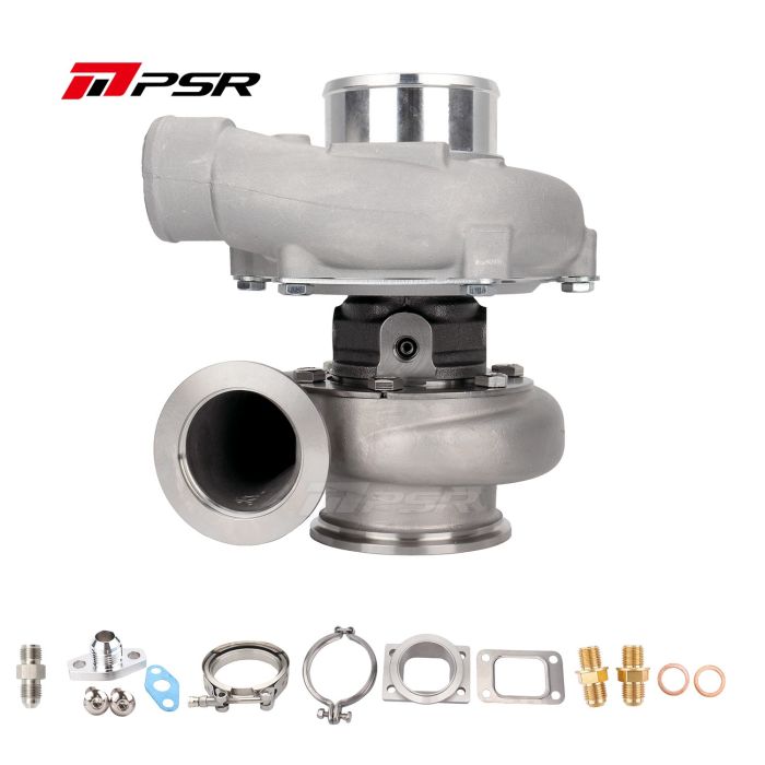 Turbo Pulsar PSR 3576 Gen2 1.03 Adaptador de acero inoxidable Entrada T3 Salida V-Band de 3" Rodamiento de bolas