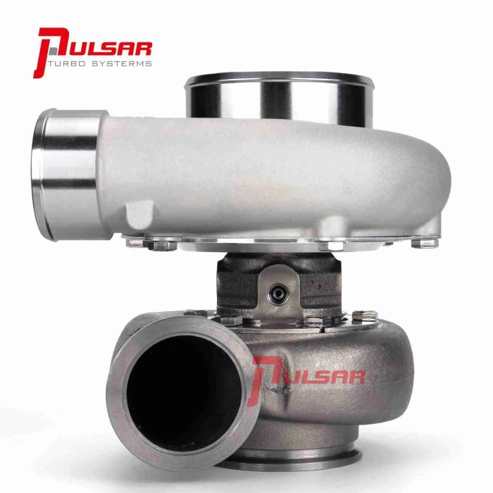 Turbo Pulsar PSR 3582 GEN2 with dual ball bearing, T4 open scroll standard compressor housing, 0.63 A/R, stainless steel.