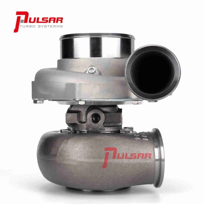 Turbo Pulsar PSR 3582 GEN2 with dual ball bearing, T4 open scroll standard compressor housing, 0.63 A/R, stainless steel.