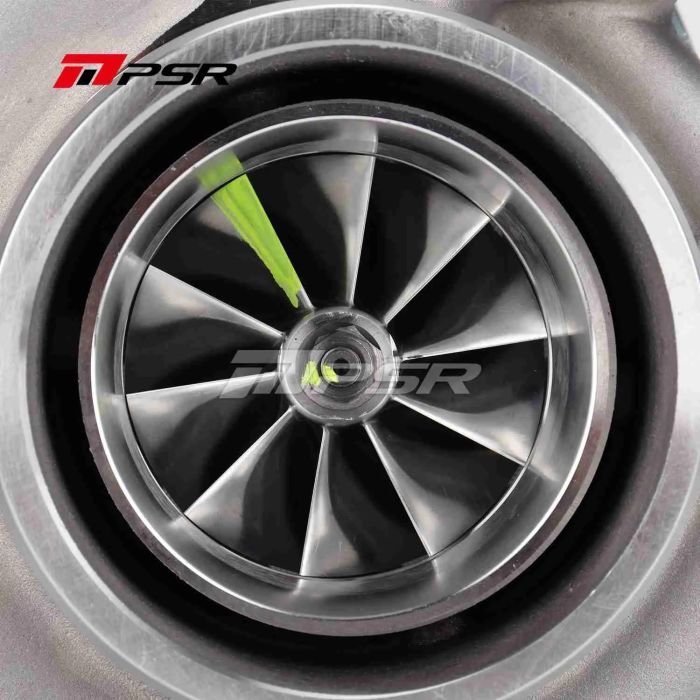 Pulsar PSR 3584 GEN2 Turbocharger with Dual Ball Bearing, Standard T4 Open Compressor Housing, 0.63 A/R, Stainless Steel.