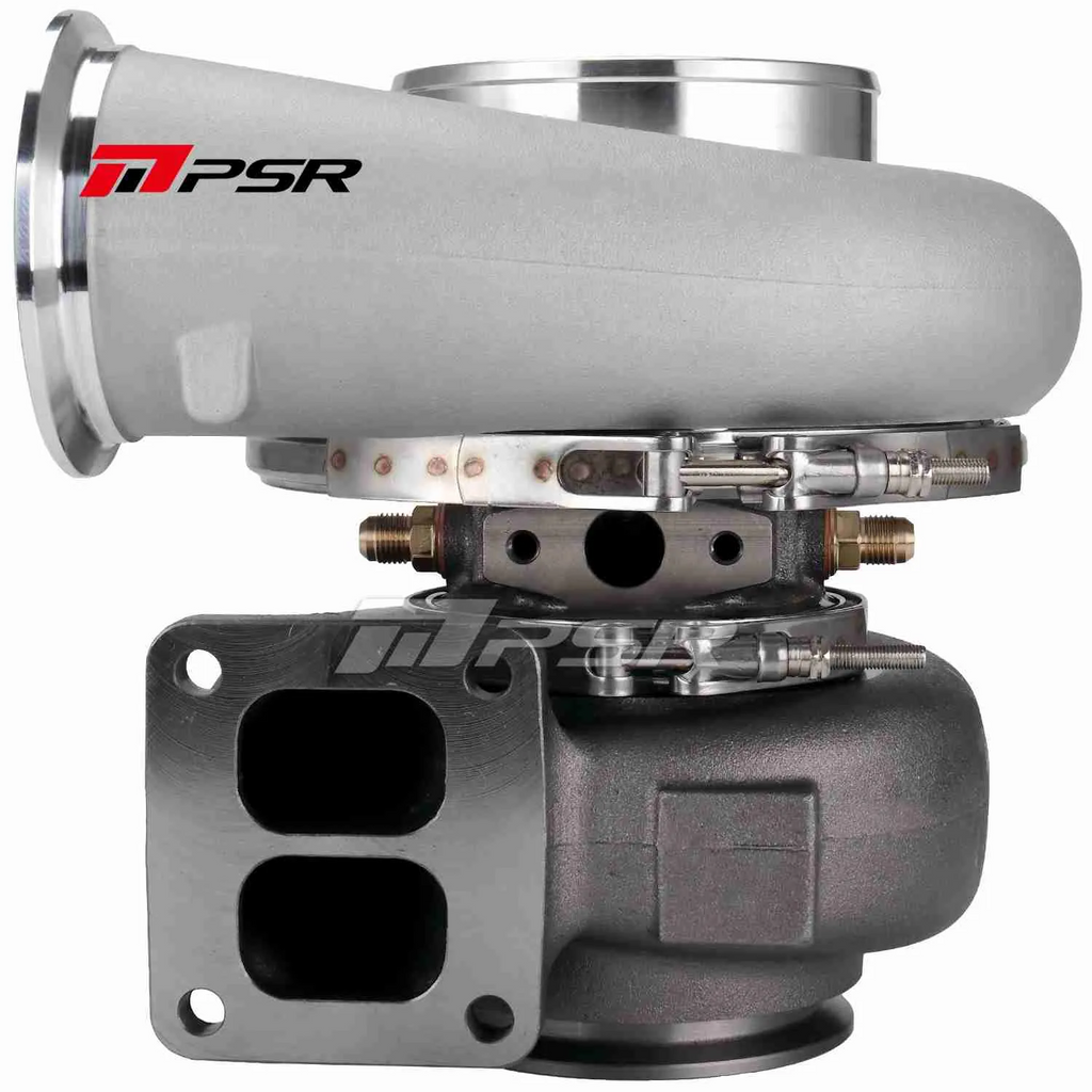 Turbocompresor Pulsar PSR 7382GR 1550 CV 1.01 con entrada V-Band, salida de 3" y rodamientos de bolas