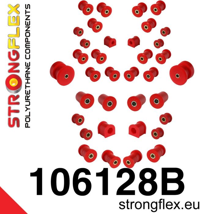 106128B: Complete polyurethane suspension bushing kit