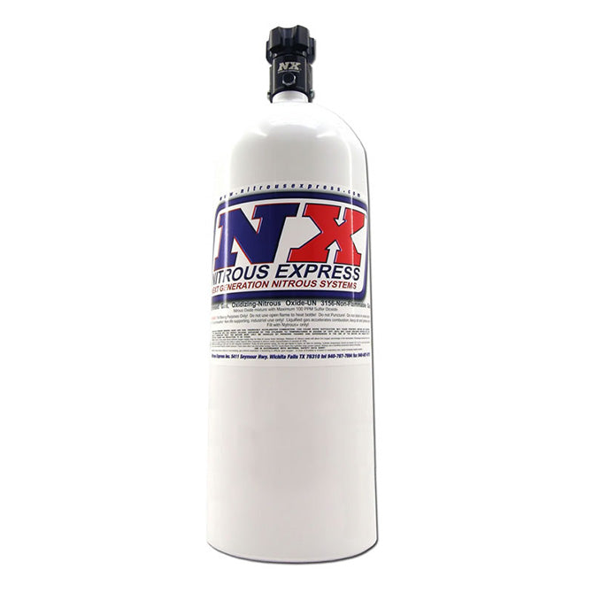 Botella de 6,8 kg (15Lb) con válvula Lightning 500 6,89 de diámetro x 20,19 de alto Nitrous Express NX11150