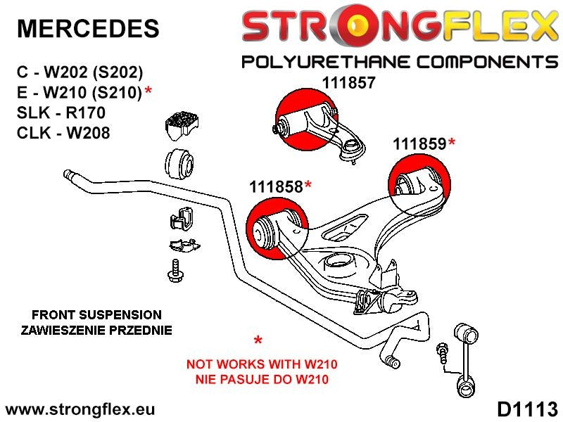 111859A: Silentblock trasero del brazo inferior delantero SPORT