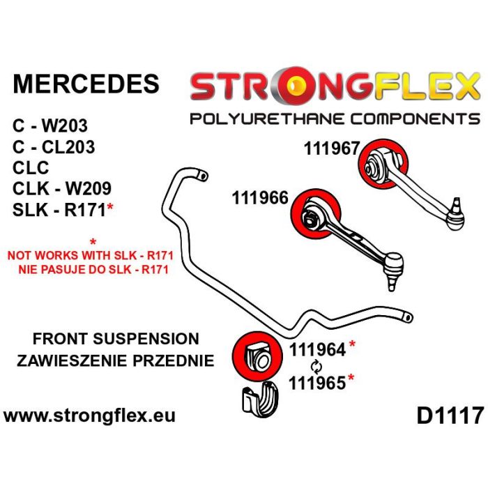111964B: Front anti-roll bar bushing 23 mm