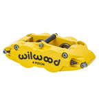 Pinza de freno radial universal Wilwood 120-11782 FNSL4R de 4 pistones, color amarillo.