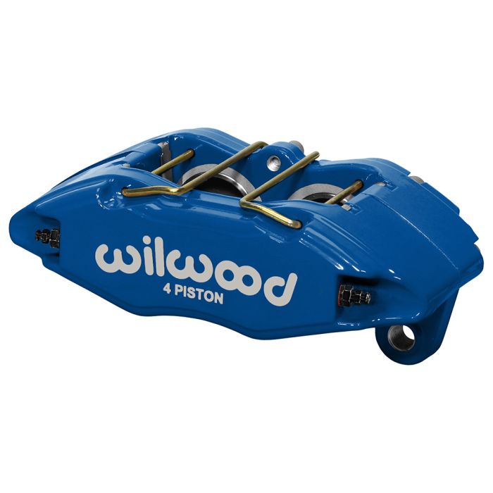 Pinza de freno Wilwood 120-12949 forjada DPHA universal con montaje de orejetas, 4 pistones, color azul.