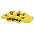 Pinza de freno Wilwood 120-13290 Aero6 de montaje radial, izquierda, 6 pistones, amarilla