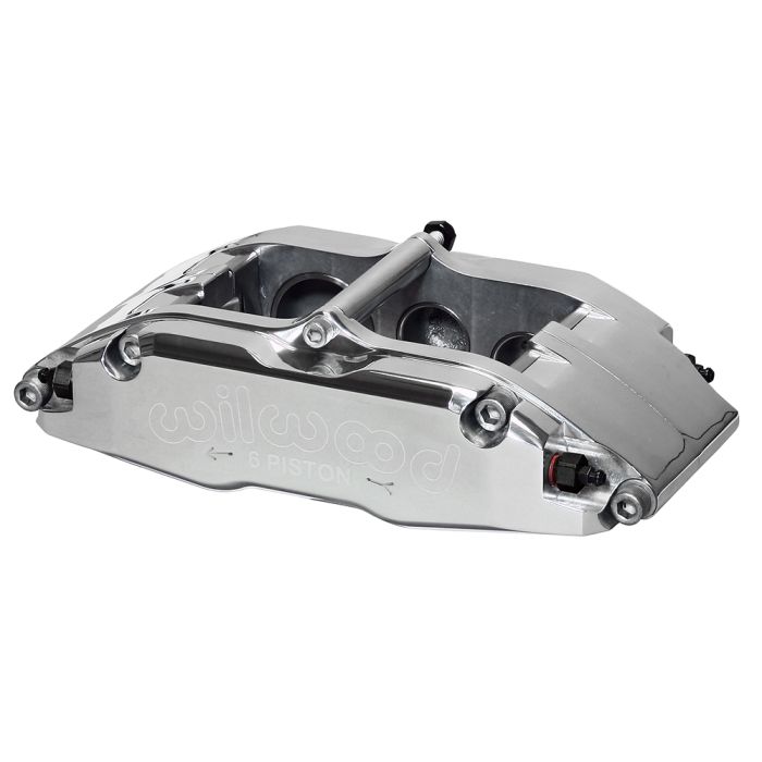 Pinza de freno Wilwood 120-13382 Billet Narrow Superlite con montaje de orejetas, derecha, 6 pistones, pulida.