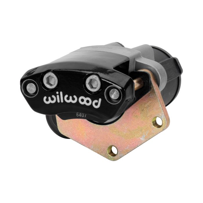 Pinza de freno de estacionamiento eléctrico Wilwood 120-15687 de montaje flotante, derecha, 1 pistón, color negro.